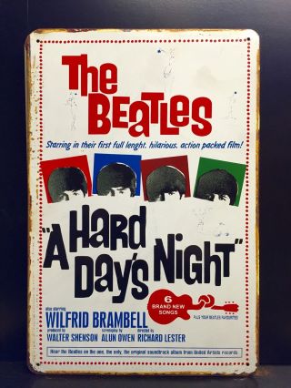 The Beatles A Hard Days Night Poster - Vintage&retro Style Metal Sign 20x30cm