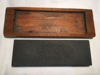 Vintage Craftsman Combination Sharpening Stone In Wood Box 6 " X 2 " X 3/4 "