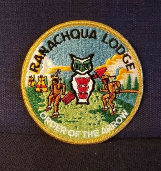 Vintage Bsa Order Of Arrow Ranachqua Lodge Jacket Patch 4 " Diameter