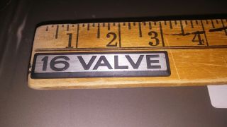 Rare Vintage Saab Metal Emblem Oem 900 S 16 Valve Trunk Turbo