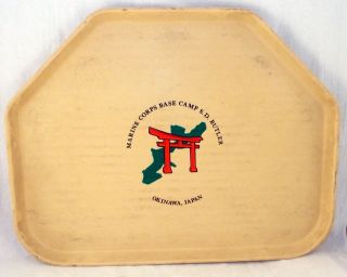 Vintage Usmc Camp Butler Okinawa Japan Chow Hall Lunch Tray Man Cave Military