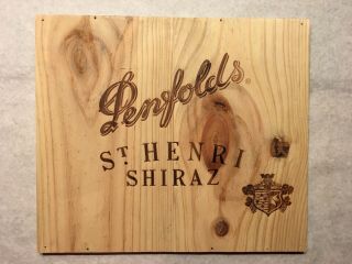 1 Rare Wine Wood Panel Penfolds St Henri Shiraz Vintage Crate Box Side 5/19 668