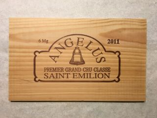 1 Rare Wine Wood Panel Angelus Saint Emilion Vintage Crate Box Side 7/19 387