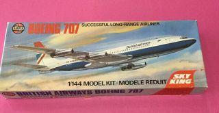 Vintage Airfix Boeing 707 British Airways 1/144 Scale Model Kit 04170 - 0