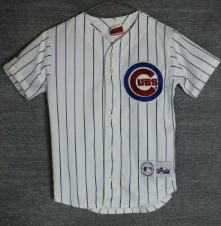 Vintage Chicago Cubs Baseball Jersey Shirt Youths Small Majestic Rare