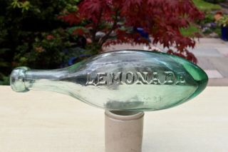Vintage C1890s T.  Wood Hackney Rd London Lemonade 10oz Pointed Hamilton Bottle