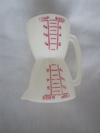 Vtg Tupperware 860 Wet Dry Measuring Hourglass Double One Cup Kitchen Tool 5.  5 "