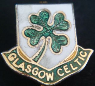 Celtic Fc Vintage Club Crest Badge Maker Coffer London Brooch Pin 23mm X 21mm