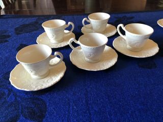 Vintage Steubenville Coffee Demitasse / Tea Cups And Saucers Set Of 13