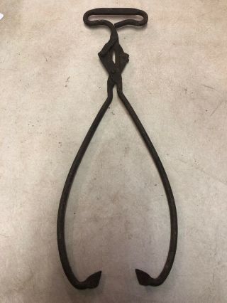 Vintage Ice And Coal Carrying Tongs Hooks