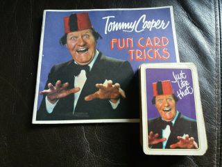 Vintage Retro Tommy Cooper Fun Magic Card Tricks Booklet & Playing Cards