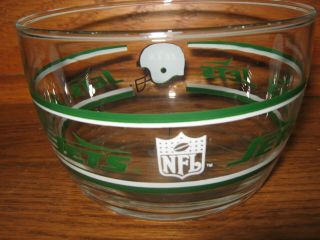 York Jets Football NFL Vintage Glass Cereal Bowl Helmet Snack Dish 2