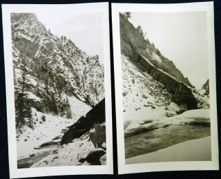 Vtg 1930s PHOTOS Denver Rio Grande Western 3607 Winter Mountain Snow Train Wreck 5