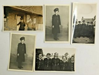 5 X Vintage Photographs Of Woman Women In Military Uniform