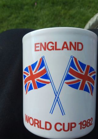 Vintage 1982 England Football World Cup Kiln Craft Mug 3 Lions