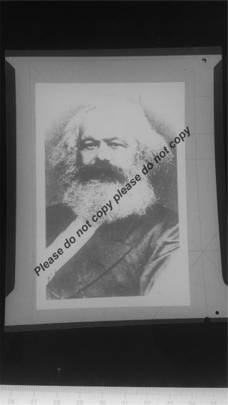 Vintage Negative Photograph Photo Karl Marx German Philosopher