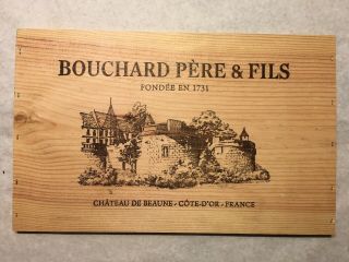 1 Rare Wine Wood Panel Bouchard Père & Fils Vintage Crate Box Side 8/19 507