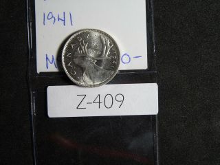 Vintage Canada 1941 25 Cent Silver Cat Value 30.  00 Z409