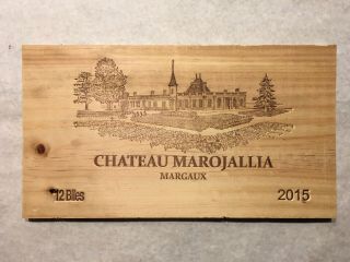 1 Rare Wine Wood Panel Chateau Marojallia Vintage Crate Box Side 8/19 936a