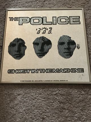 Vintage 1982 The Police Ghost In The Machine Square Mirror