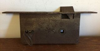 Vintage Antique Metal Door Lock With Key Hardware