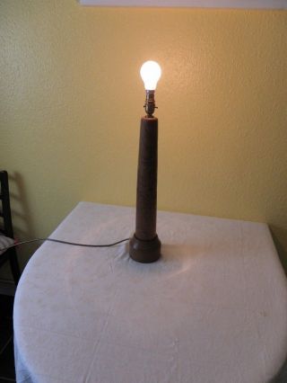 Vintage Manthorpe Walnut Wooden Wood Craft Wooden Table Lamp.  1980’s