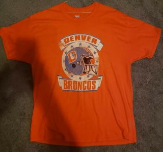 Vintage Denver Broncos Shirt - Orange - Size Xl