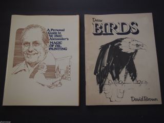 Vintage 1979 David Brown Draw Birds Soft Cover & Magic Of Oil Painting 1981