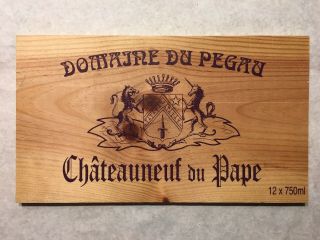 1 Rare Wine Wood Panel Domaine Du Pegau Vintage Crate Box Side 7/19 421
