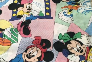 Vintage 1980s Disney Minnie Mouse Twin Fitted Sheet