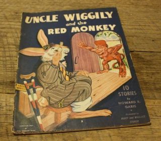 Vtg Antique Child Book Uncle Wiggily And The Red Monkey Howard R Garis Stover