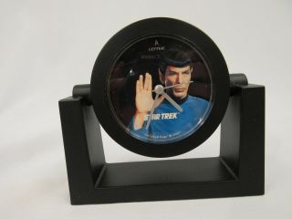Mr.  Spock Star Trek Live Long And Prosper Centric Desk Clock Vintage 1992