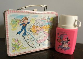 Vintage Polly Pal Lunch Box With Pink Thermos 1974 Metal King - Seeley Thermos Co.