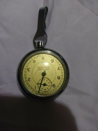 Vintage Haven Clock Company Pocket Watch Style " Pedometer " Made In Usa