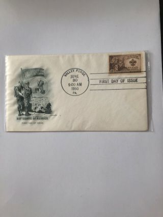 1950 Valley Forge 40th Ann.  Vintage Bsa Boy Scouts Cachet First Day Cover Stamp