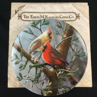 Vtg Collector Plate By Knowles The Cardinal Birds Of Your Garden Britannica