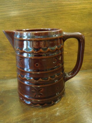 Vintage Marcrest Milk Pitcher Brown Stoneware