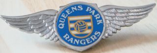 Queens Park Rangers Fc Vintage Insert Badge Brooch Pin In Chrome 76mm X 26mm