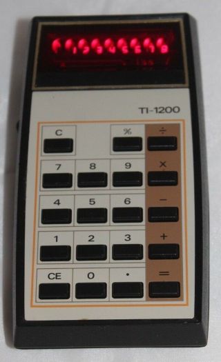Vintage Texas Instrument Ti - 1200 Electronic Calculator 100