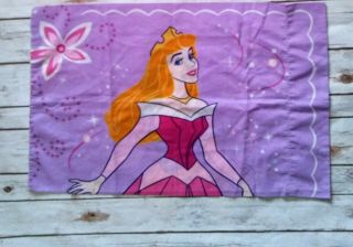 Vintage Disney Princess Standard Size Pillowcase Snow White,  Aurora