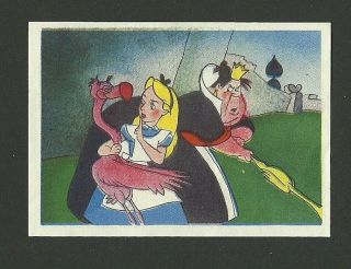 Alice In Wonderland Vintage 1950s Belgium Walt Disney Card 130