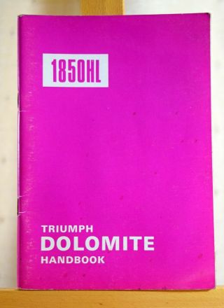 Vintage Triumph Dolomite 1850hl Driver 