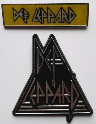 Def Leppard Vintage Badges Pins Nwobhm Heavy Metal Aor Rock