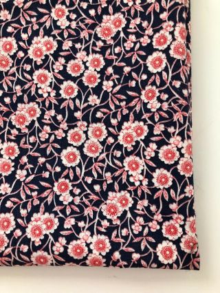 Vintage Cotton Floral Fabric,  2 Yards