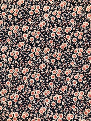 Vintage cotton floral Fabric,  2 yards 2