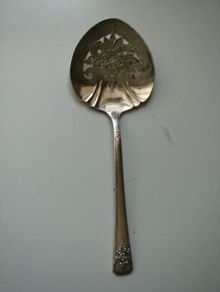 Vintage Wm Rogers 1954 " Mountain Rose " Pattern 7 3/4 " Silverplated Tomato Server