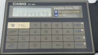 Vintage Casio Dc - 950 Calculator Data Storage Data - Cal 50 Waring Advertising