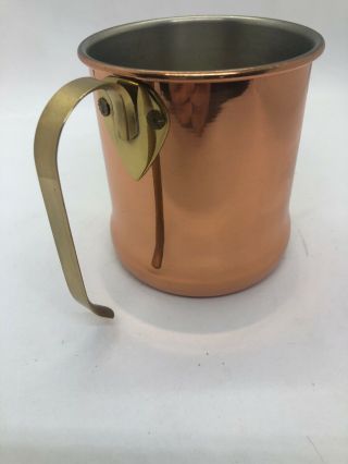 Vintage Coppercraft Guild Copper Moscow Mule Mug Cup Brass Handle