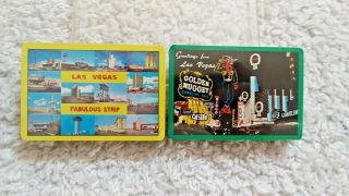 Vintage Las Vegas Playing Cards Golden Nugget & Las Vegas Fabulous Strip -