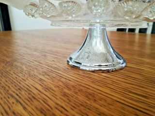 Vintage art deco Davidson glass blackberry prunt pedestal bowl. 3